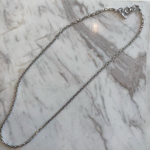 Silver Box Chain Choker Necklace